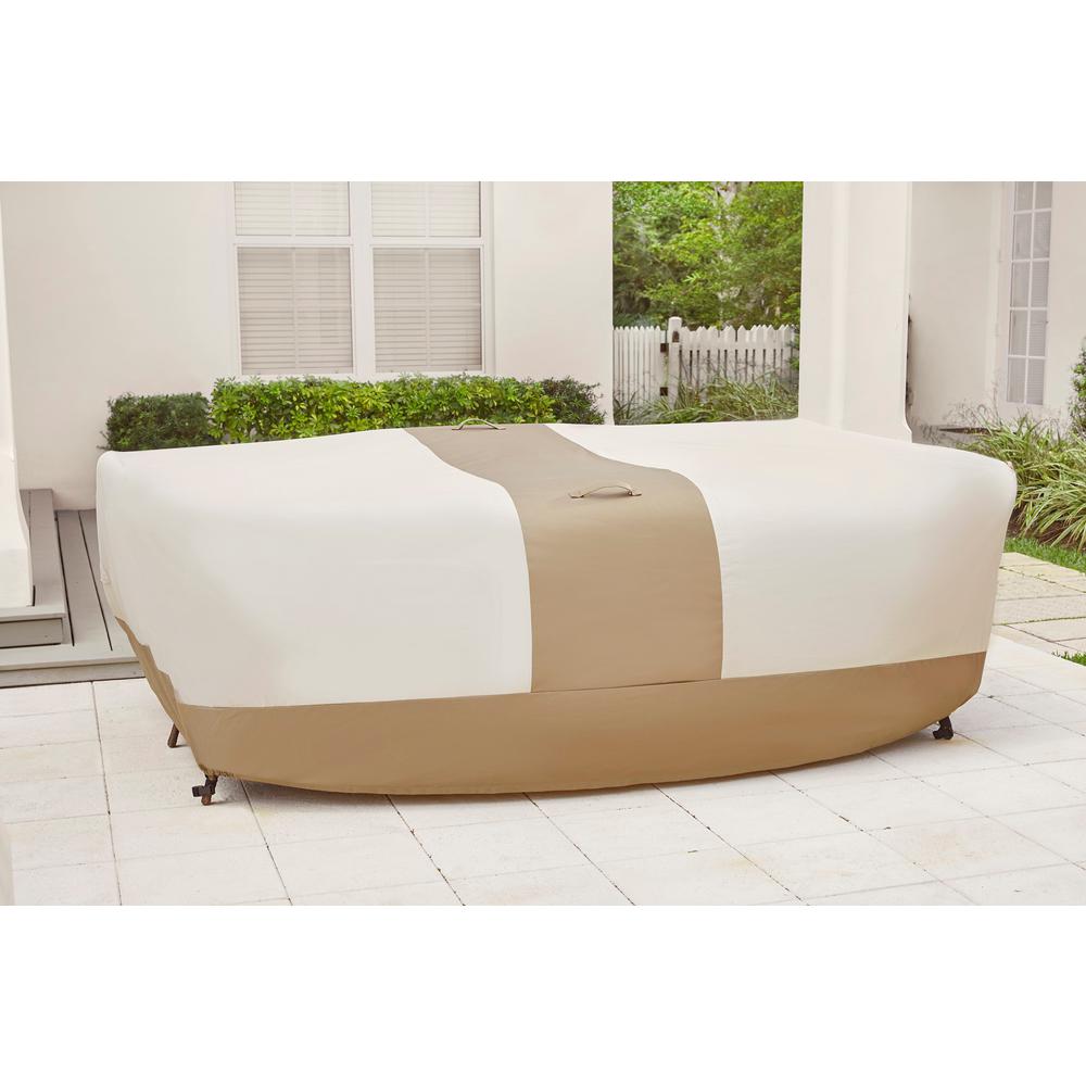 Hampton Bay Chat Set Outdoor Patio Cover 136731 C   The Home Depot