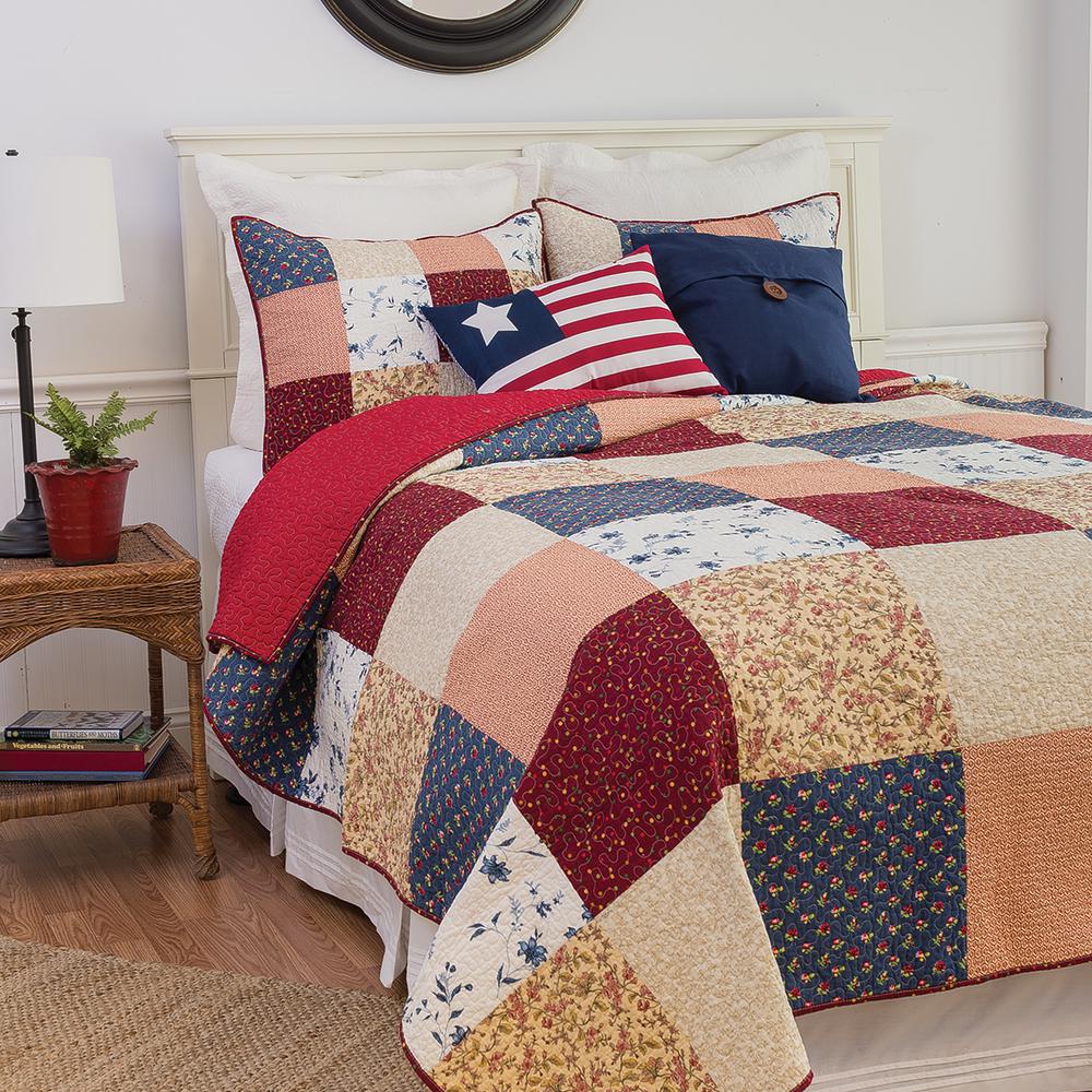 C F Home Red Liberty Twin Quilt Set 82120 2tset The Depot