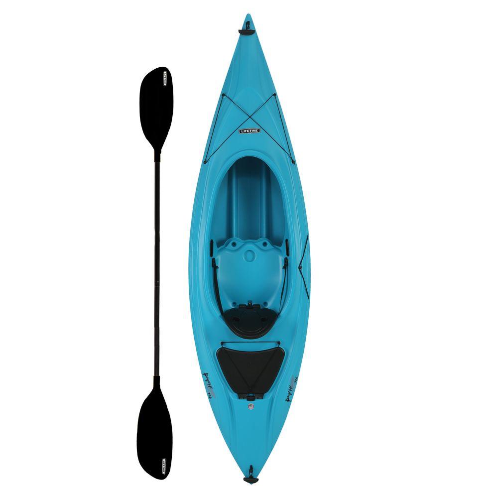 Lifetime Payette 9.6 ft. Kayak in Glacier Blue with Paddle and Seat