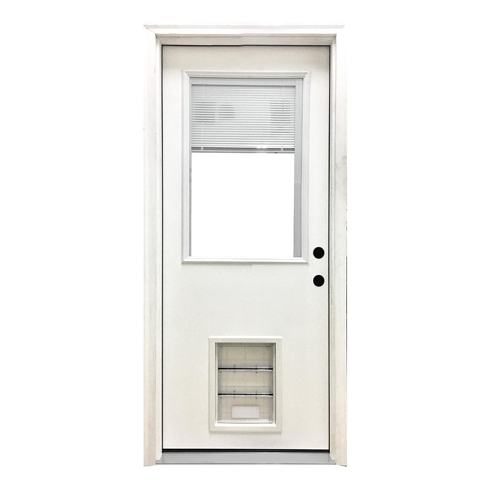 32 in. x 80 in. Classic MiniBlind LHIS White Primed 32 in. x 80 in. Classic MiniBlind LHIS White Primed