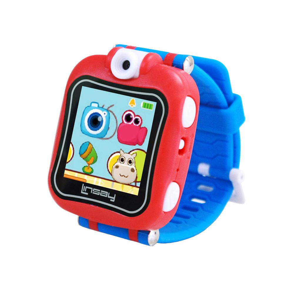 LINSAY 1.5 in. Smart Watch Kids Cam Selfie, Blue