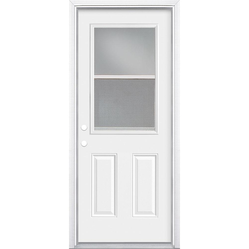 Masonite 32 In X 80 In Premium 1 2 Lite Vent Lite Right Hand