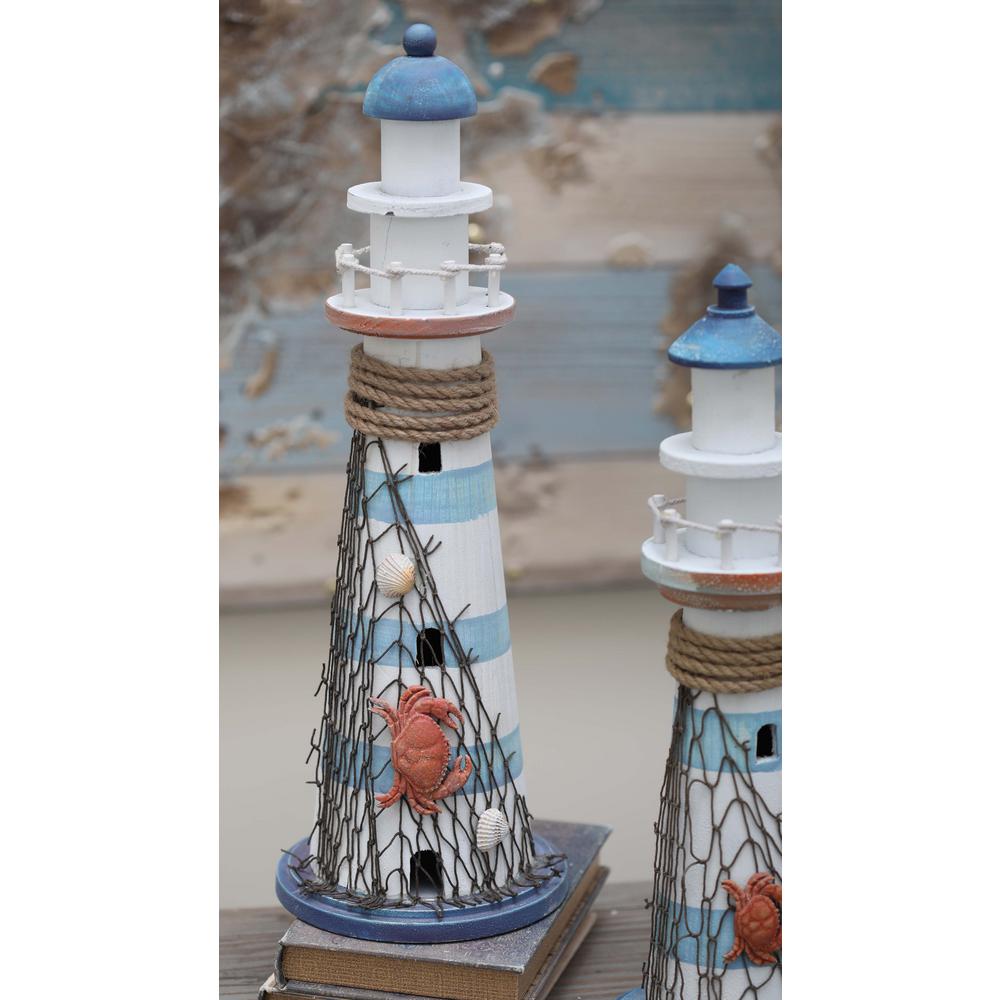 Litton Lane 7 In X 16 Coastal Living White Wooden Lighthouse Coastal Living White Wooden Lighthouse