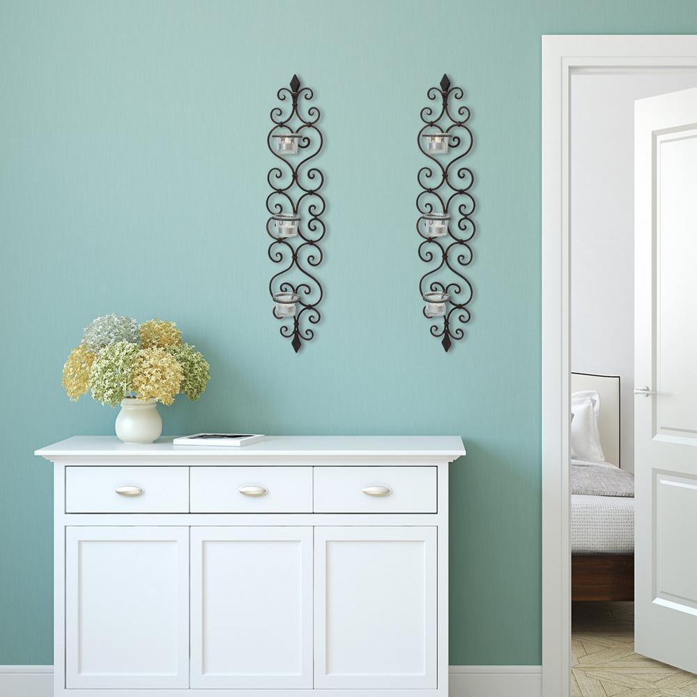 Southern Enterprises Resin Tealight Fireplace Log Candle Holder