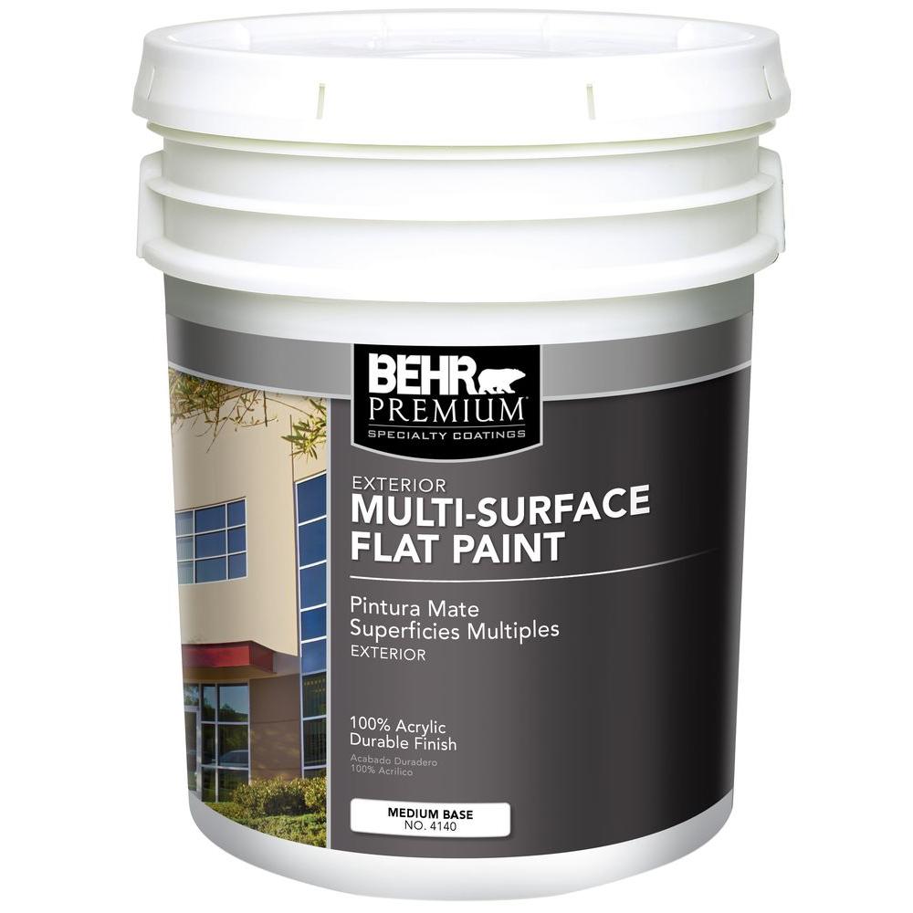BEHR MSRFC 4.53 gal. Medium Premium Flat Exterior Paint and Primer in