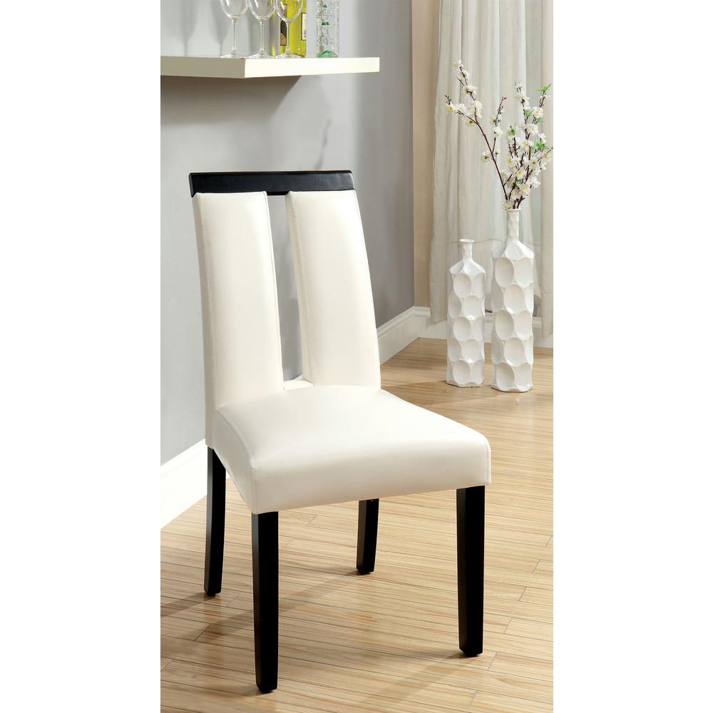 Luminar Black and White Contemporary Style Side Chair CM3559SC-2PK ...