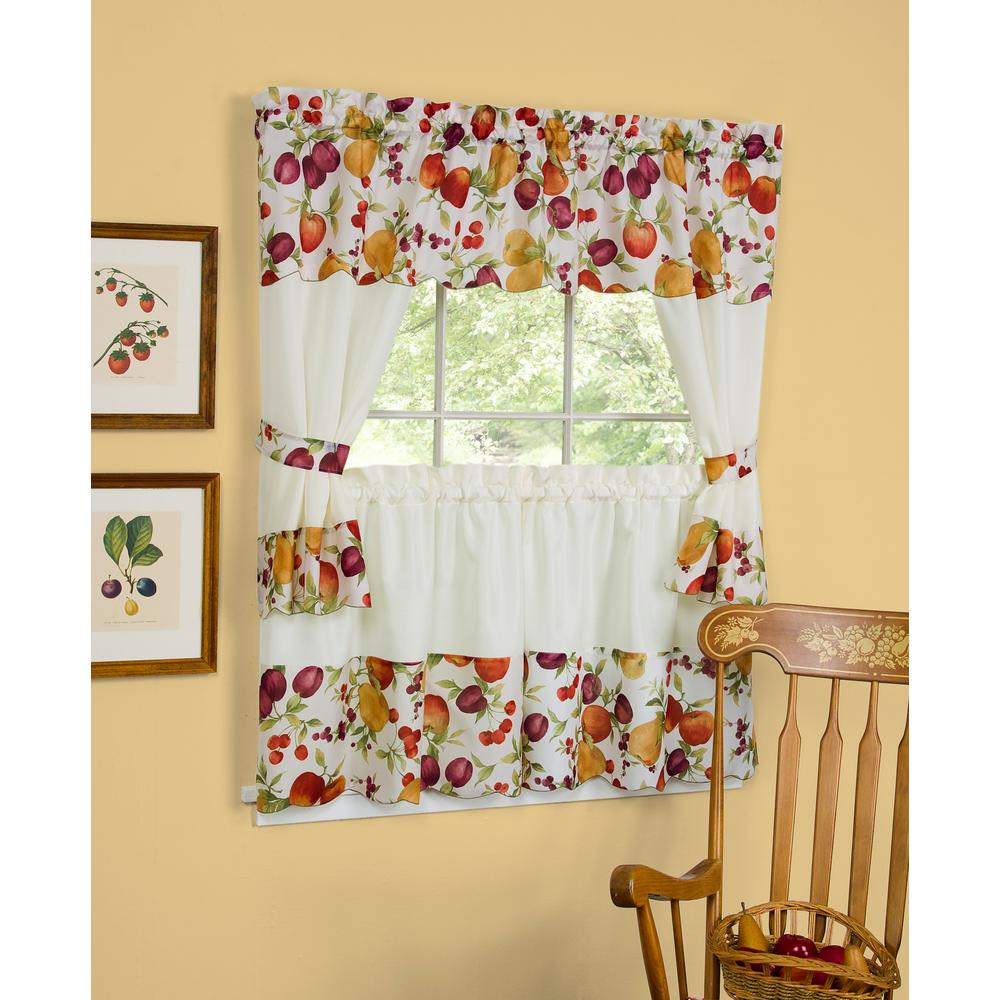 Achim Sheer Chesapeake 24 In L Polyester Window Curtain Set In