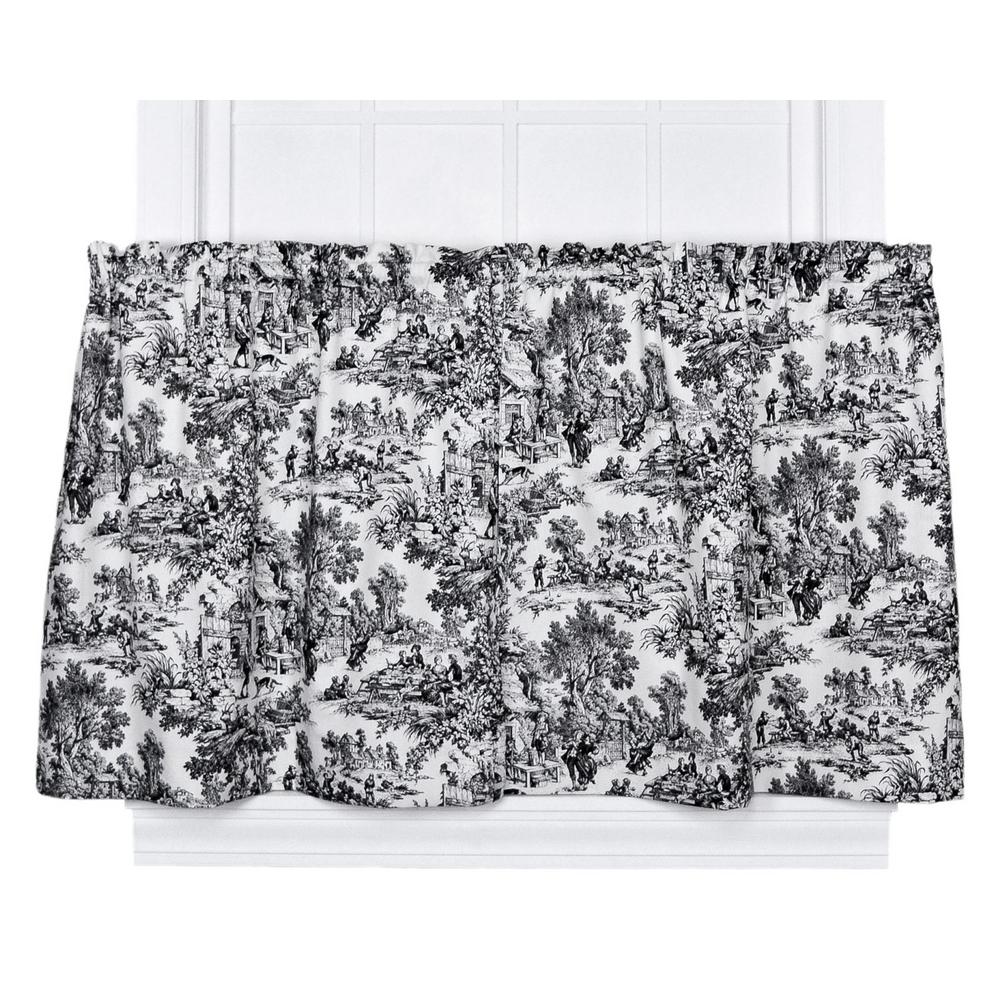 Victoria Park 68 In W X 24 In L Toile Black Cottontailored Tier