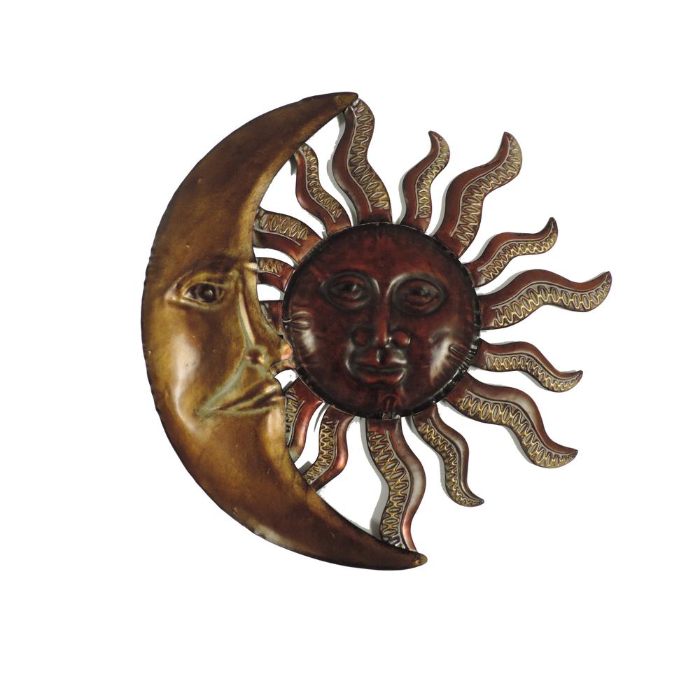 Benzara Sun Moon Bronze And Red Metal Well Designed Wall Decor Bm05394 The Home Depot - Copper Sun Moon Wall Art Benzara Sun Moon Bronze And Red Metal Well Designed Wall Decor Bm05394 The Home Depot - Copper Sun Moon Wall Art