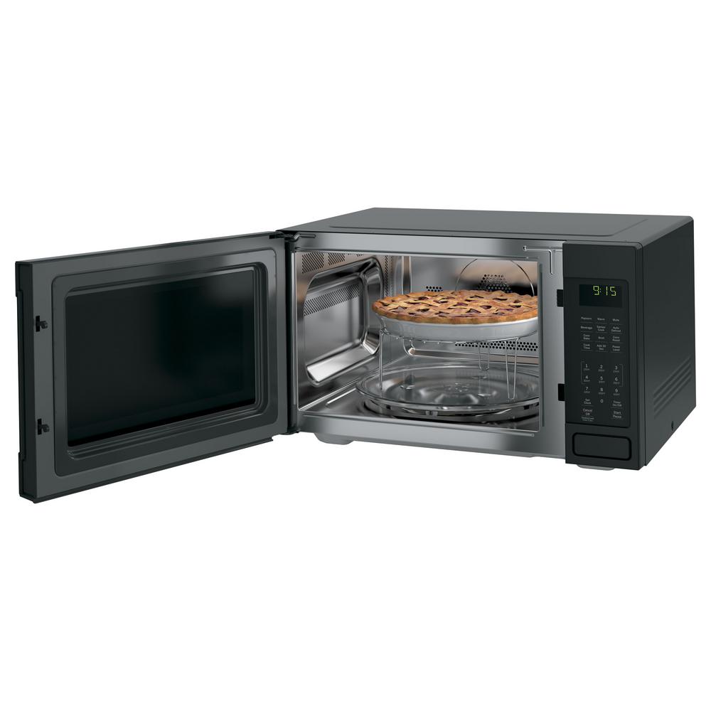 Ge 0 7 Cu Ft Small Countertop Microwave In Black Countertop Microwave Countertop Microwave Oven Ge Appliances