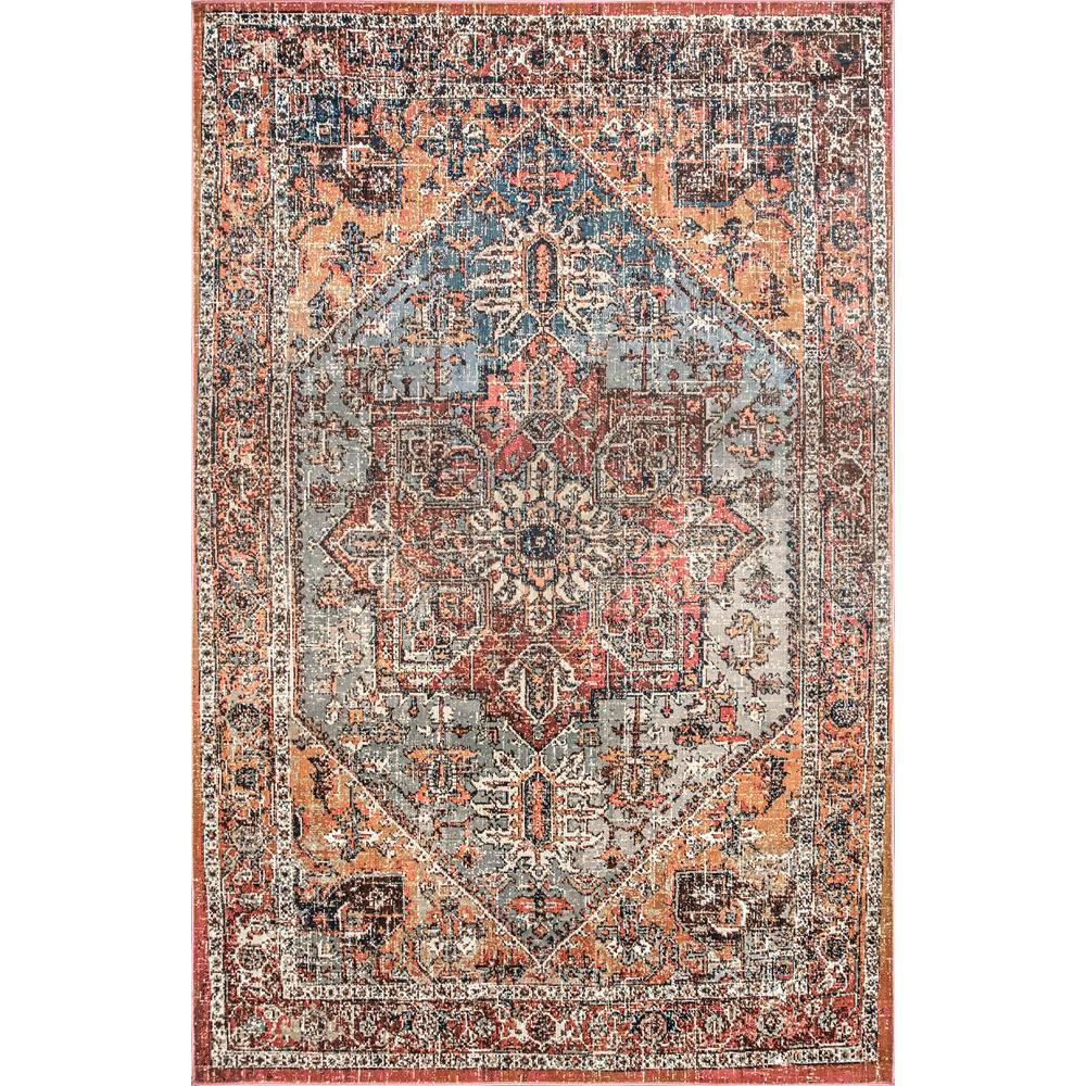 Nuloom Traditional Amber Medallion Orange 7 Ft 10 In X 11 2 Area Rug