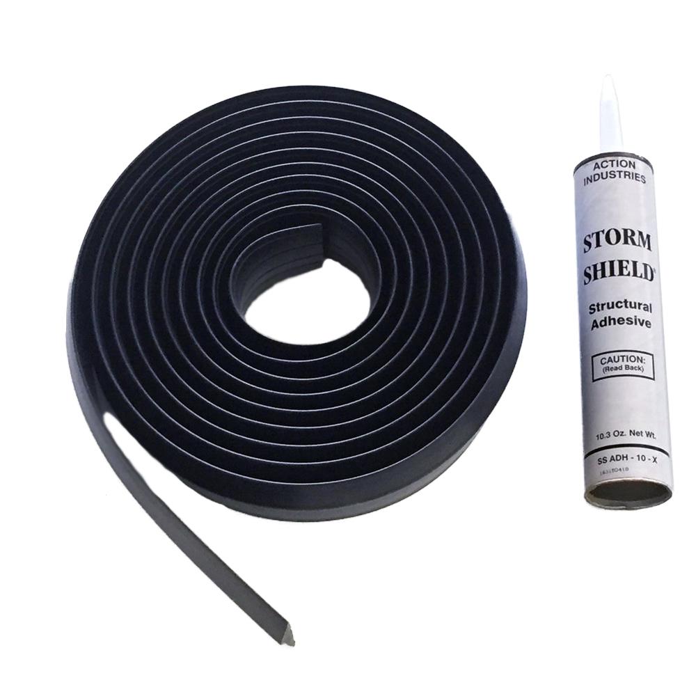 Action Industries Garage Door Bottom Seal Kit With L Shaped 2 In