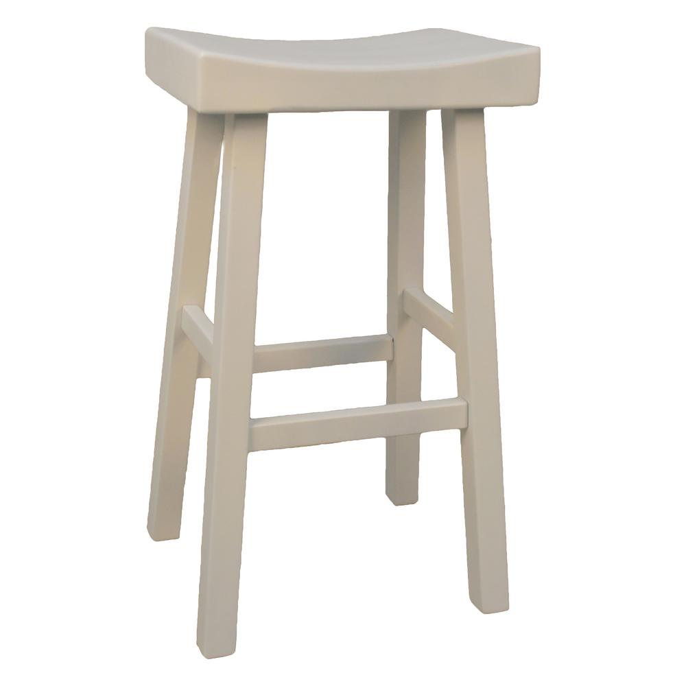 Ina Cottage Colborn 30 In Antique White Thick Saddle Seat Ina Cottage Colborn 30 In Antique White Thick Saddle Seat Stool