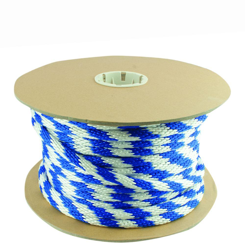 Everbilt 5/8 in. x 200 ft. Polypropylene Solid Braid Rope, Blue and