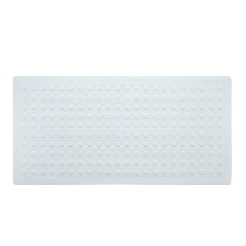 Slipx Solutions 18 In X 36 In Rubber Bath Mat In White 06600 1 The Home Depot 