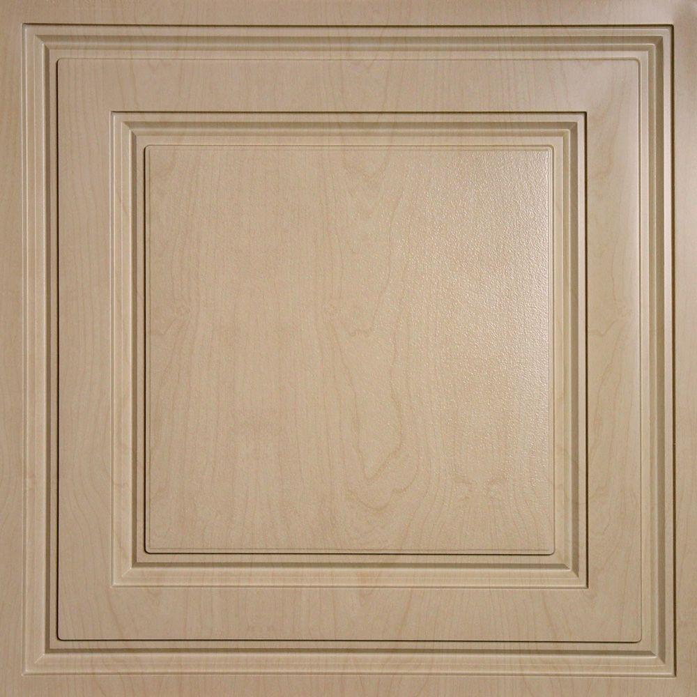 Ceilume Oxford Faux Wood Sandal 2 Ft X 2 Ft Lay In Ceiling Panel Case Of 6
