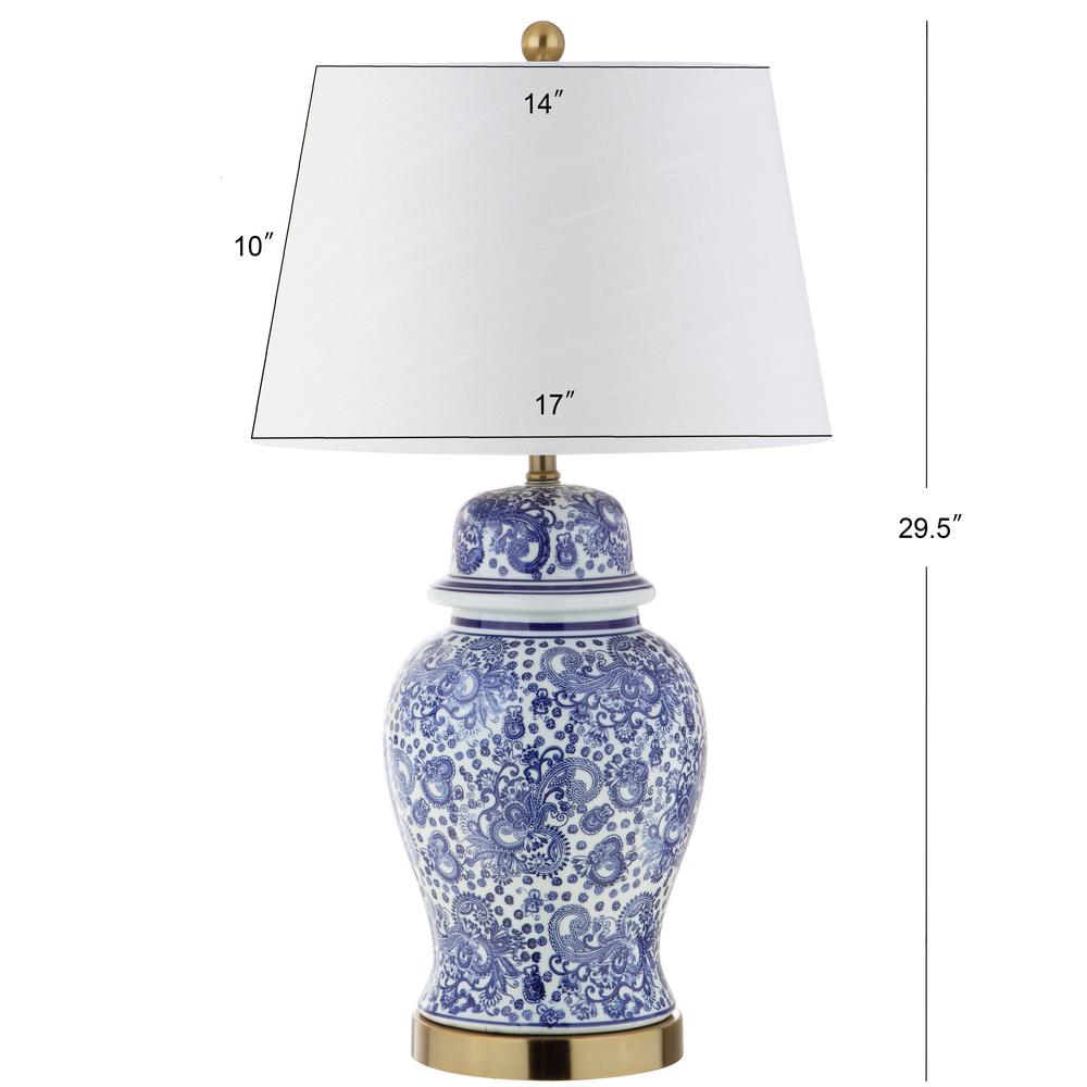 Jonathan Y Ellis 29 5 In H Ceramic Table Lamp Blue White