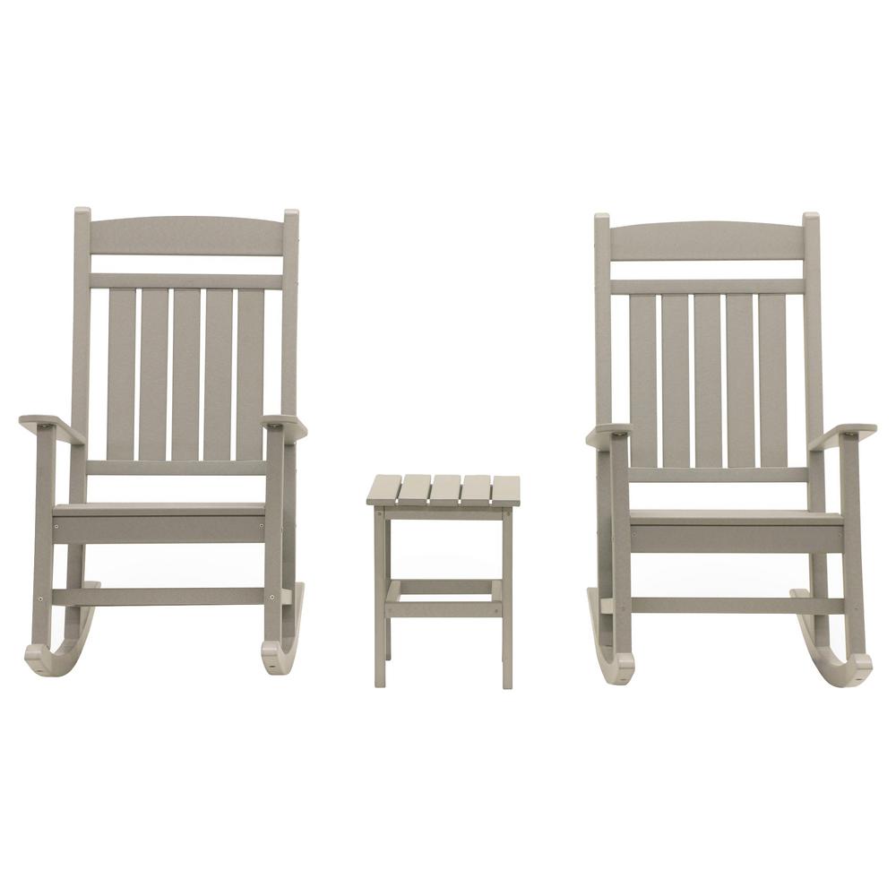light gray rocking chair