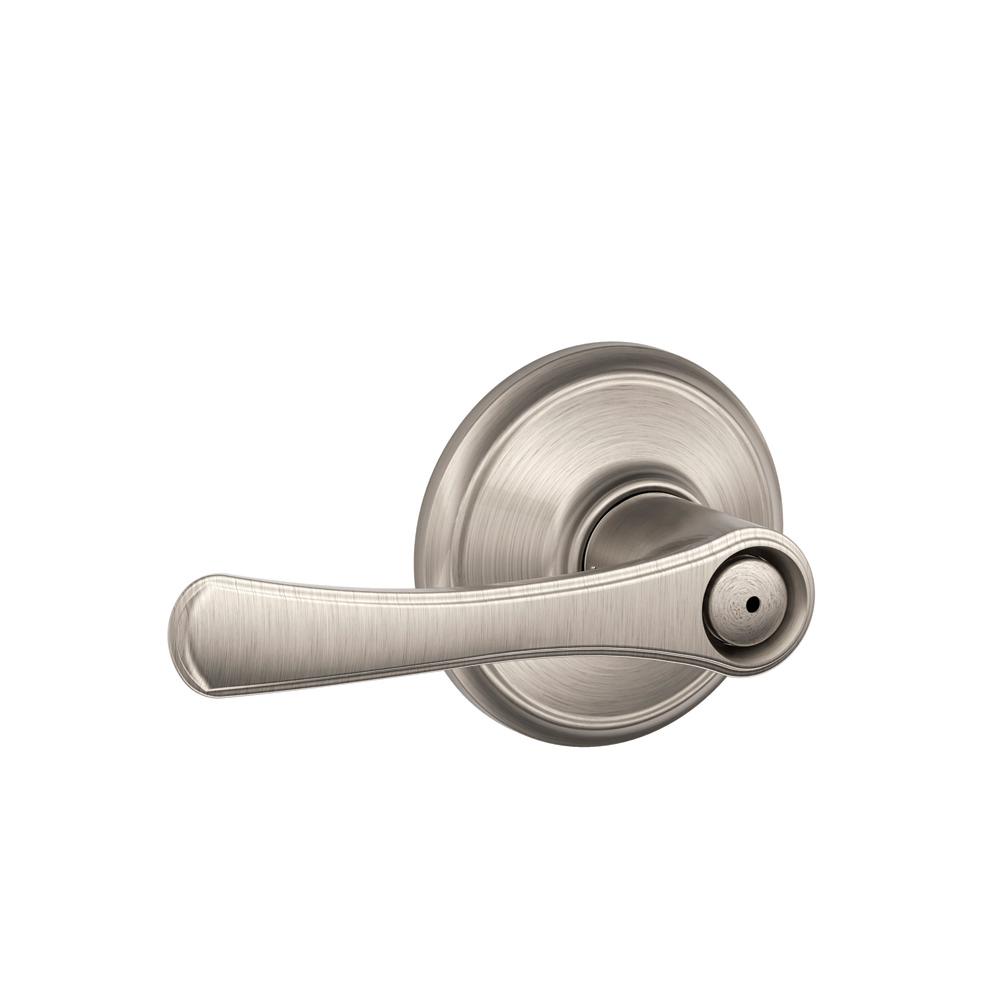 Schlage Avila Satin Nickel Privacy Bed Bath Door Lever F40 Vla 619