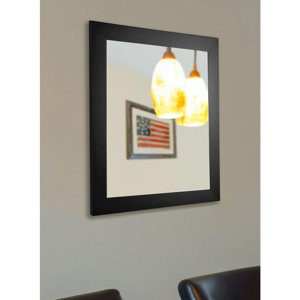 60 in. x 40 in. Black Satin Wide Non Beveled Vanity Wall MirrorV035/34.554.5 The Home Depot