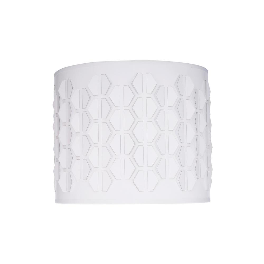 UPC 818743020045 product image for Aspen Creative Corporation 12 in. x 10 in. Off White and Hexagon Pattern Drum/Cy | upcitemdb.com