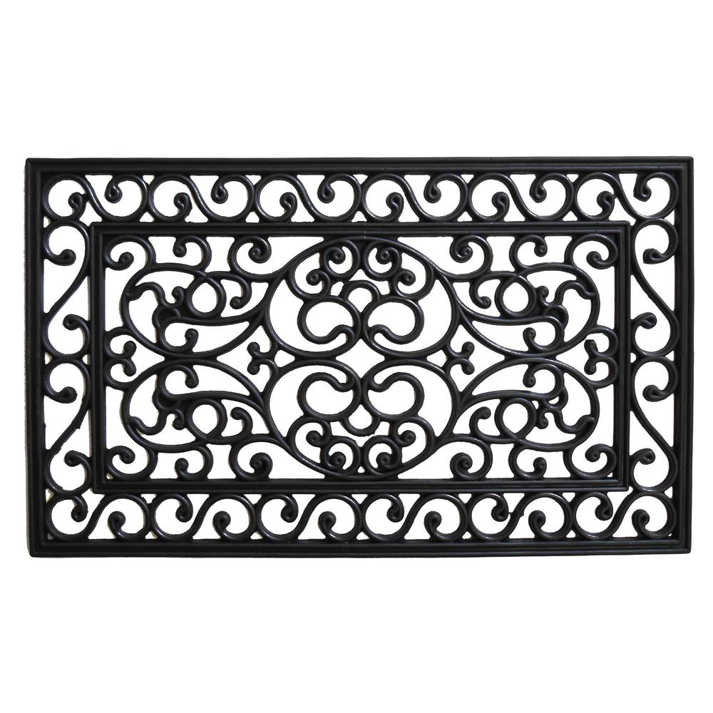 Home & More 24 in. x 36 in. Serendipity Door Mat Rubber Door Mat