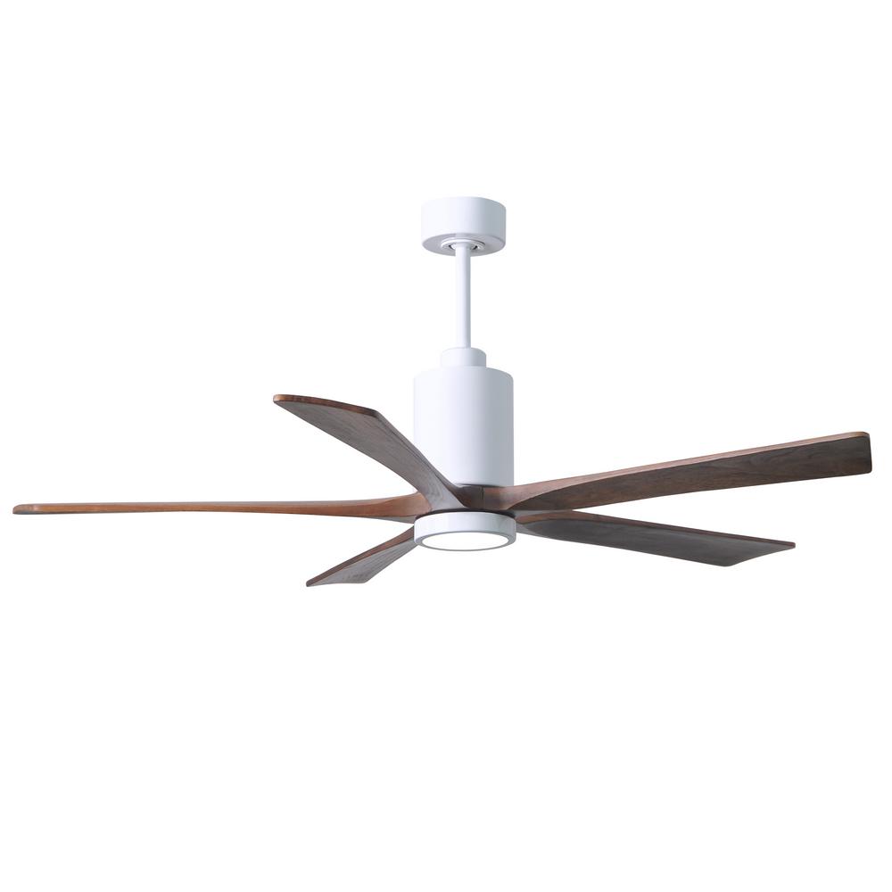 Atlas Patricia 60 In Led Indoor Outdoor Damp Gloss White Ceiling Led Indoor Outdoor Damp Gloss White Ceiling Fan With Light