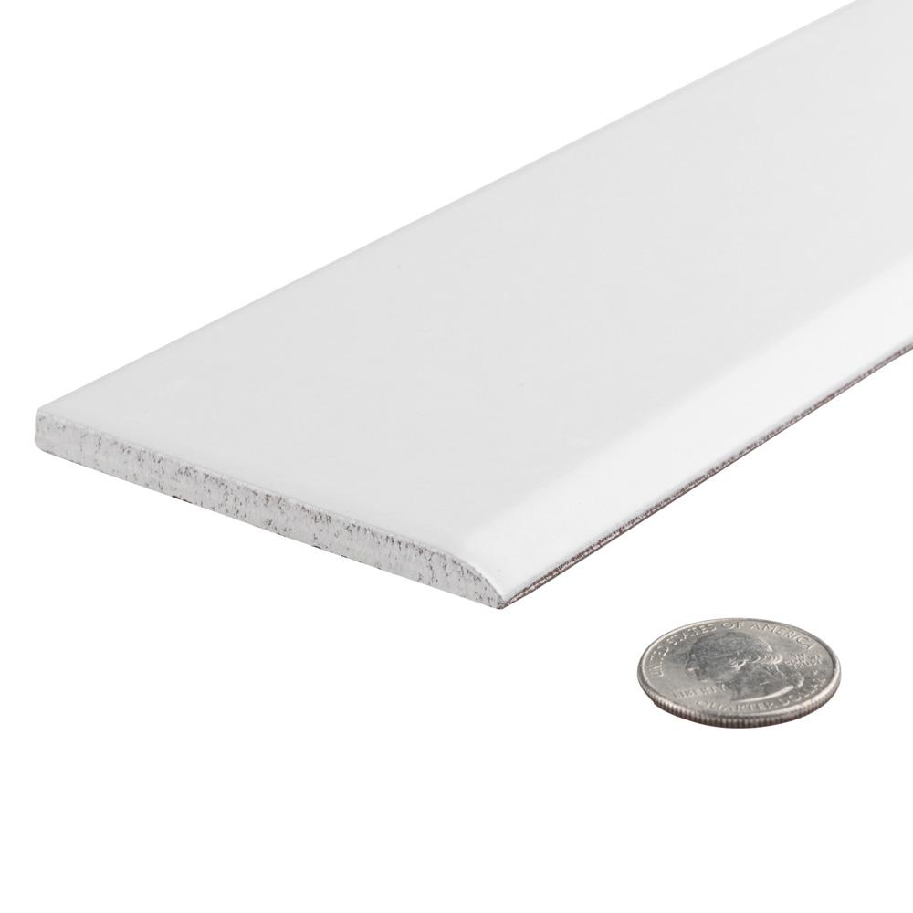 Merola Tile Battiscopa Matte White 3 1 4 In X 12 3 8 In Ceramic Wall Trim Tile Wosbtmmw The Home Depot