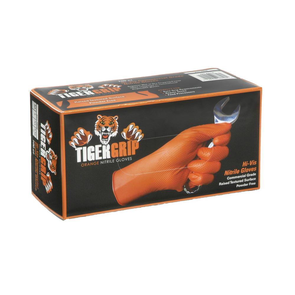 Eppco 8844 Tiger Grip Orange Nitrile Gloves - L