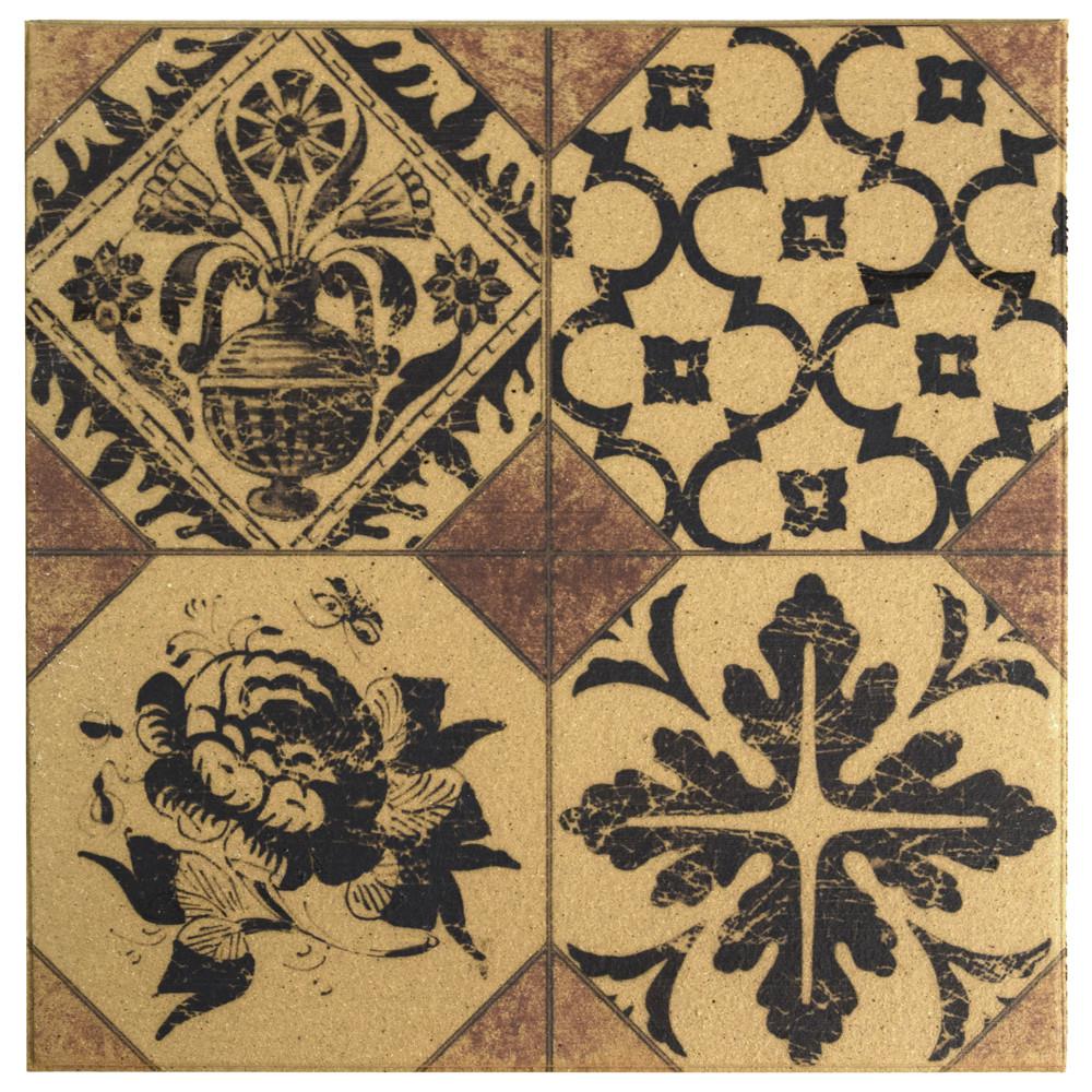 Merola Tile Klinker Retro Rojo Mix 9 5 8 In X 9 5 8 In Ceramic