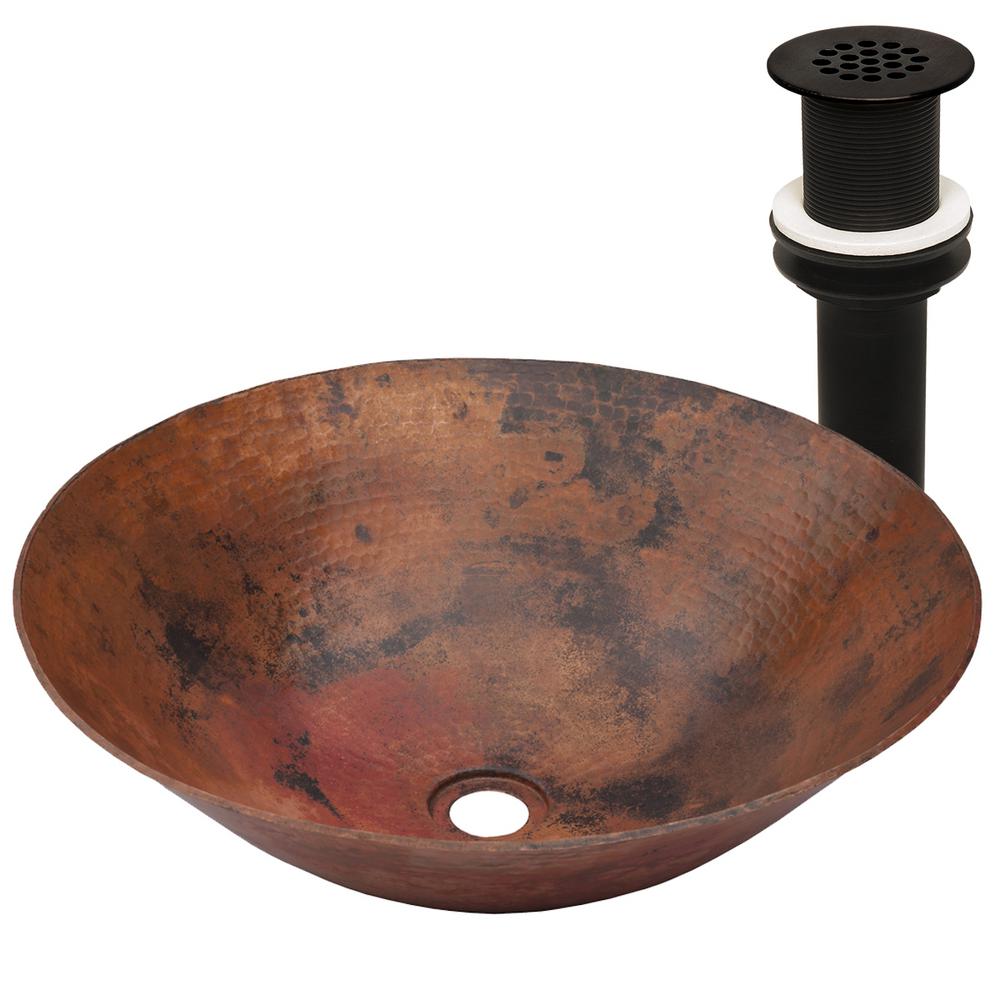 SINKOLOGY Lovelace Above Counter Handmade Pure Solid Copper Vessel Sink