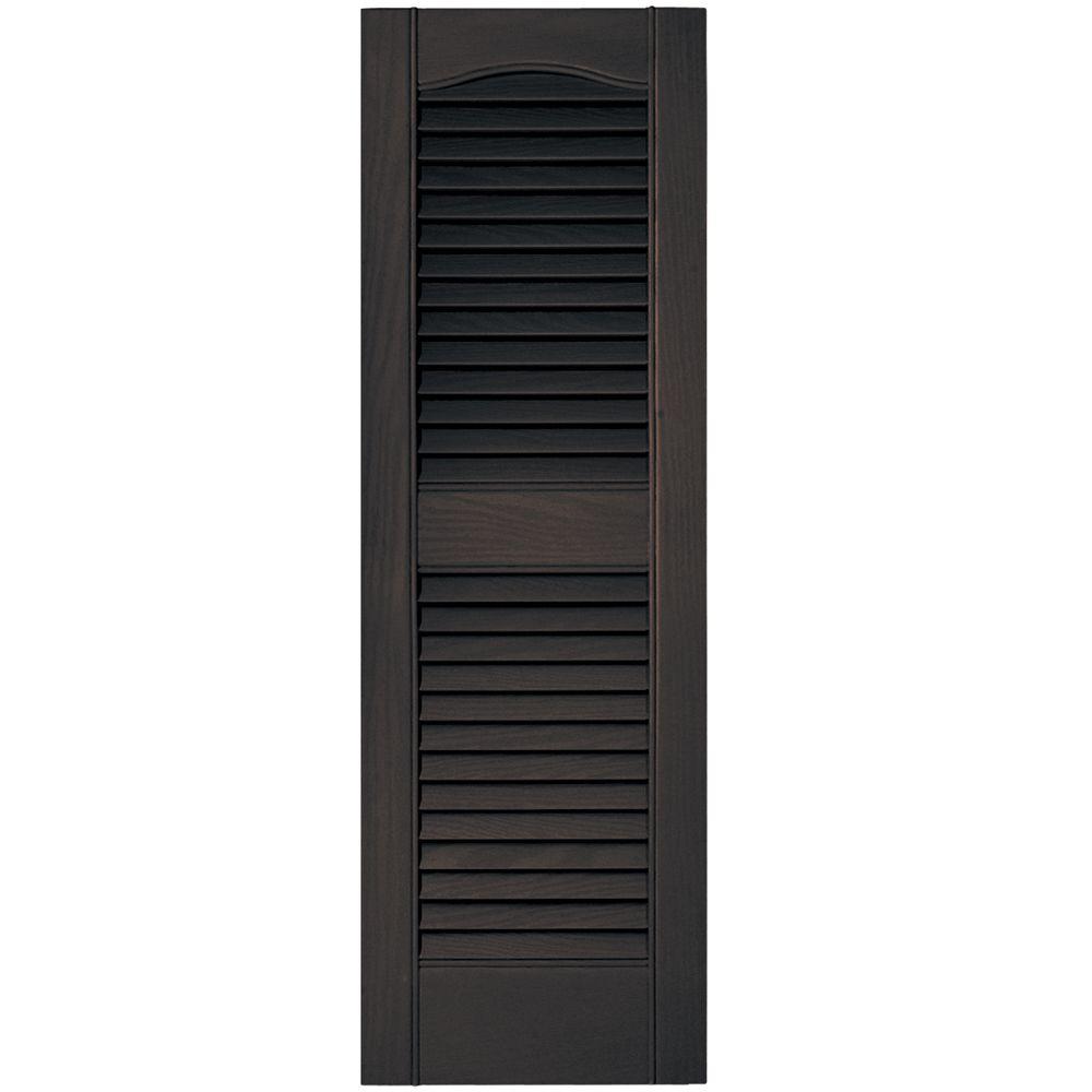 Builders Edge 12 in. x 36 in. Louvered Vinyl Exterior ... Builders Edge 12 in.