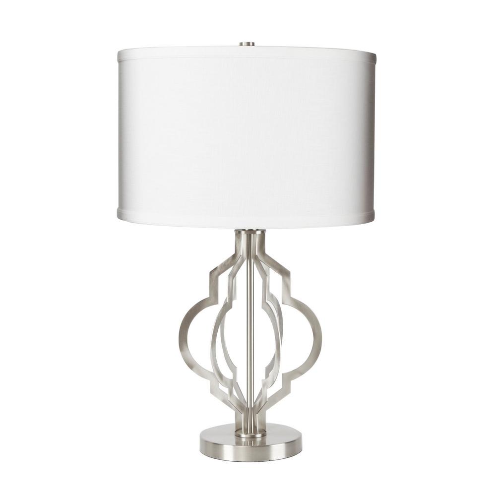 Silverwood 26 In Odette Quatrefoil Bronze Table Lamp With Shade Silverwood 26 In Odette Quatrefoil Bronze Table Lamp With Shade