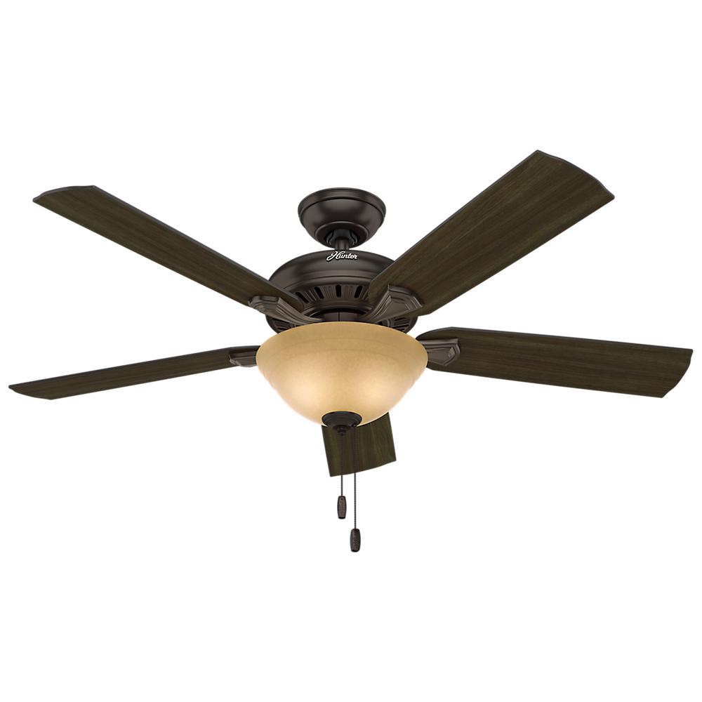 Hunter Fletcher 52 In Indoor Premier Bronze Bowl Ceiling Fan