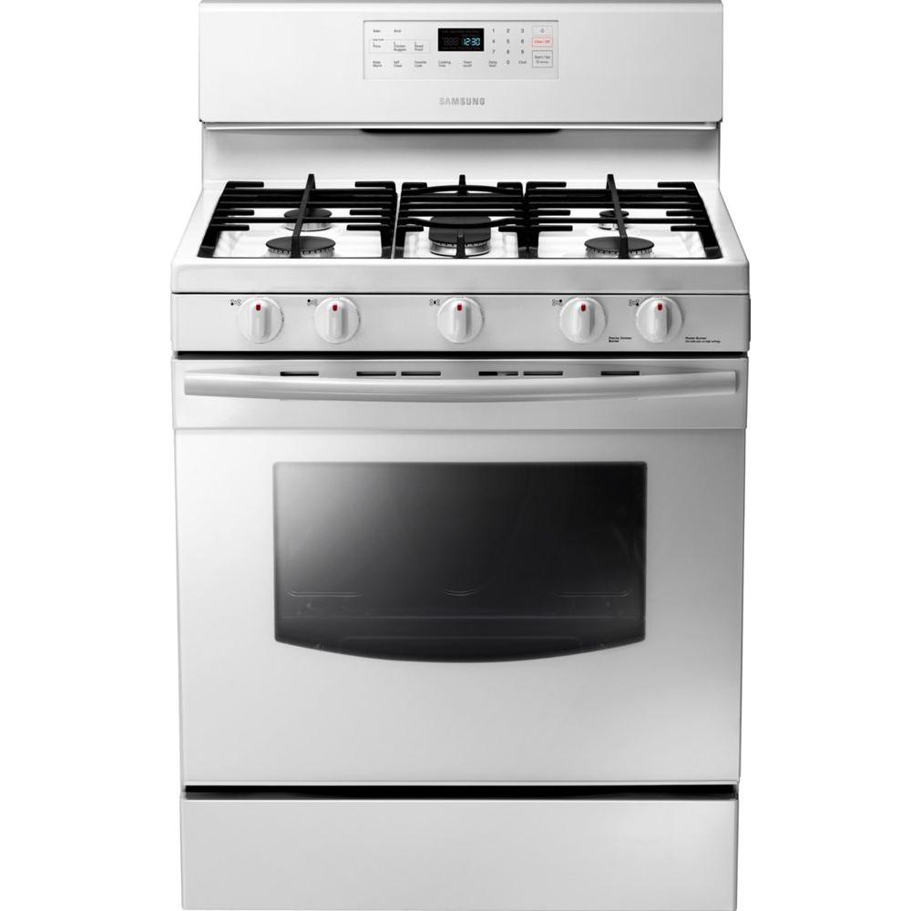 Samsung 30 in. 5.8 cu. ft. Gas Range with SelfCleaning Oven and 5 Burner Cooktop with Griddle
