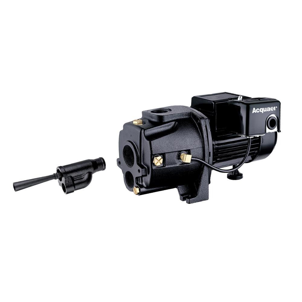 Acquaer 1 HP Dual Voltage Cast Iron Convertible Jet Pump ...