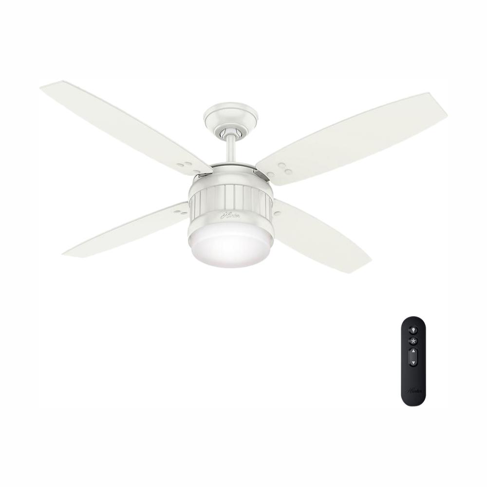 Hunter Seahaven 52 In Led Indoor Outdoor Fresh White Ceiling Fan