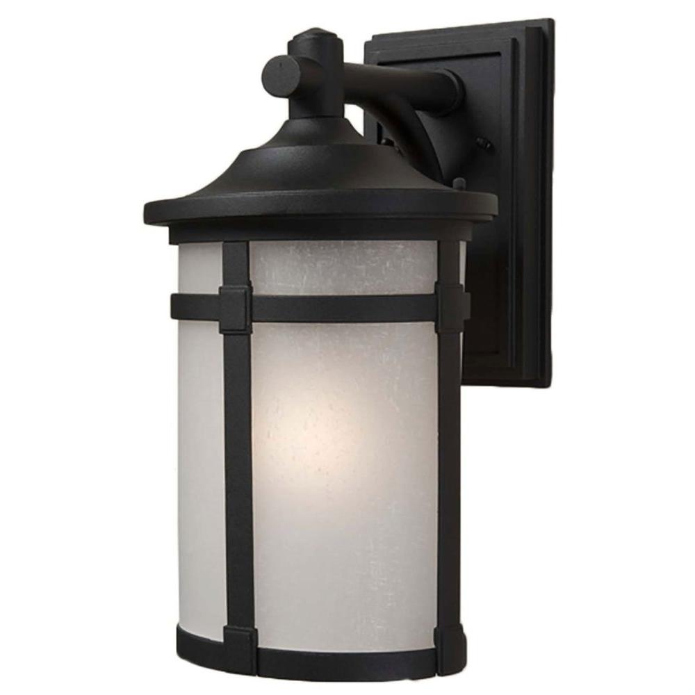 Globe Electric Harbor 1Light Black Outdoor Wall Sconce44157 The
