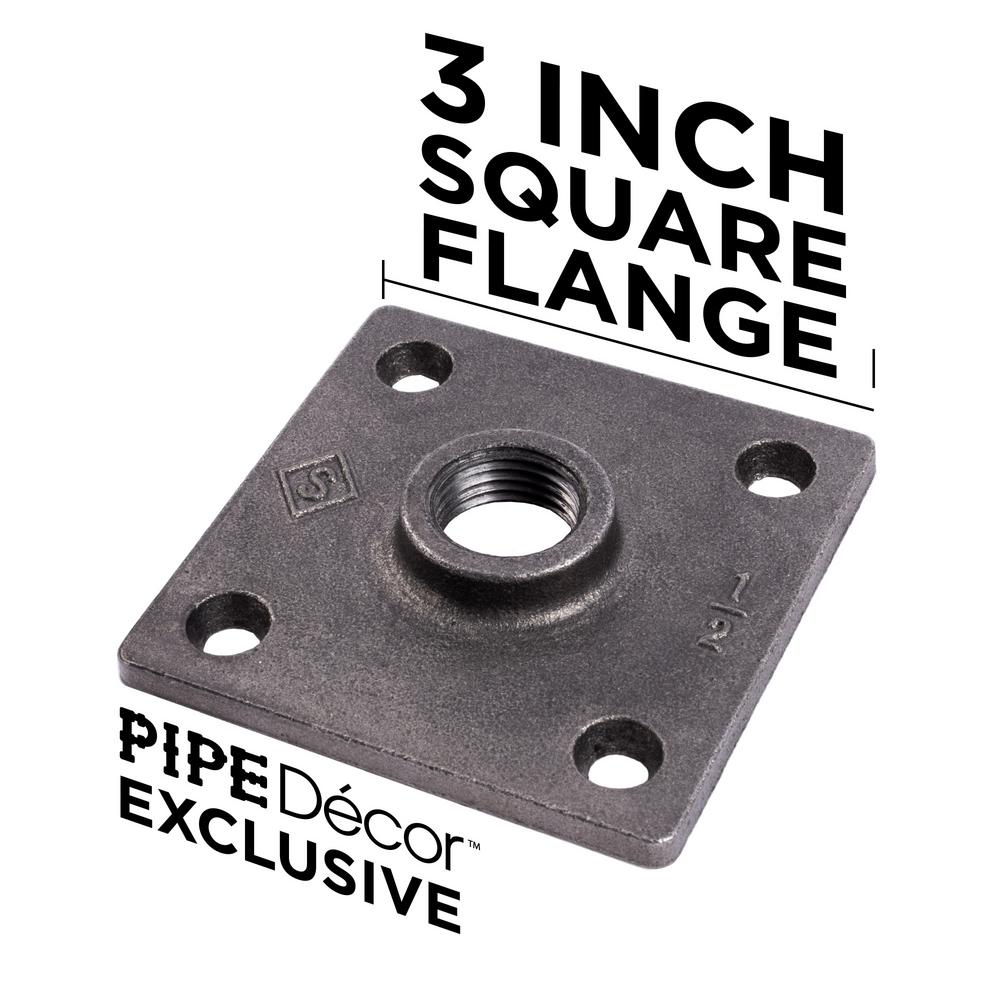 1 inch square floor flange