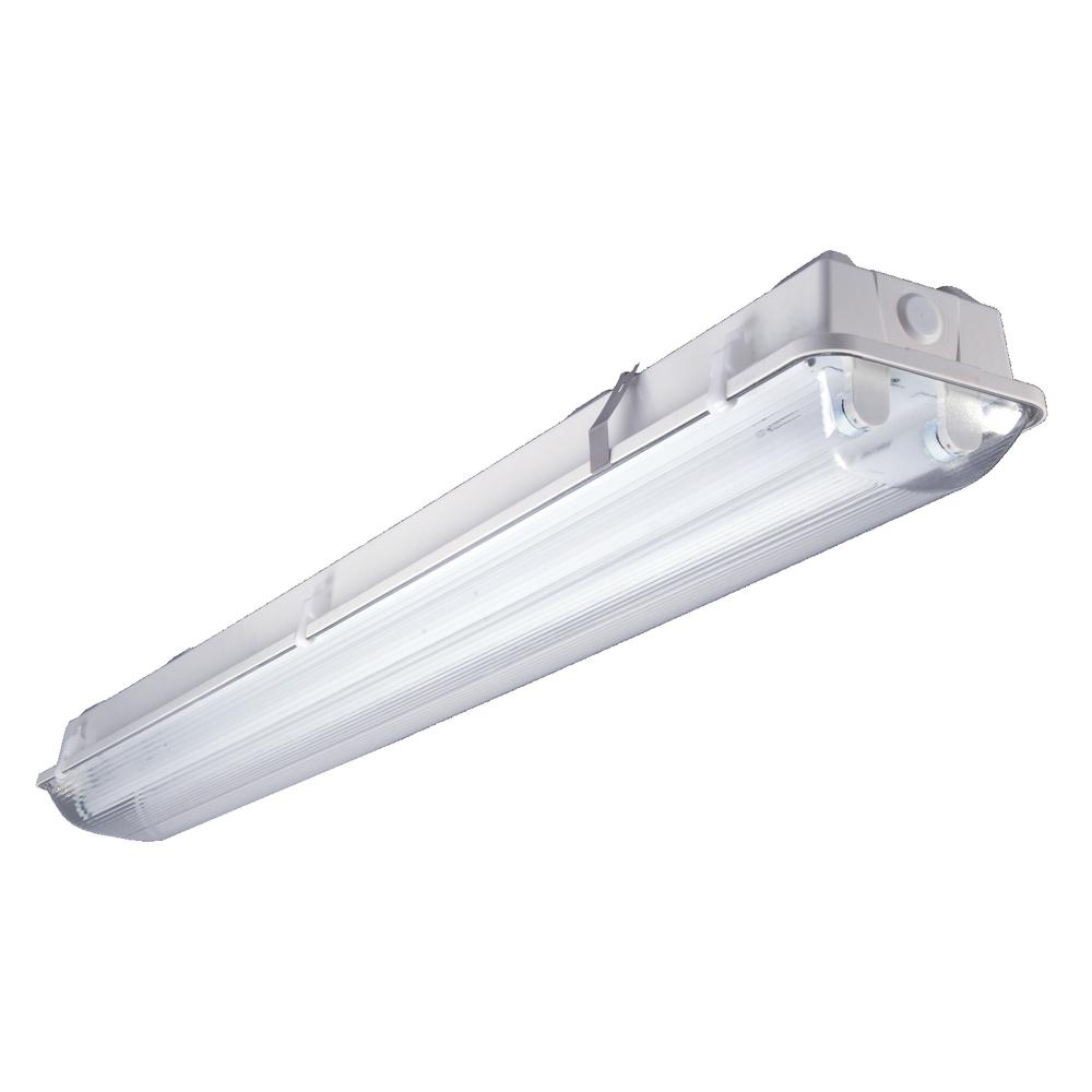 Metalux 4 ft. White Industrial Vapor Tight Strip Light Fixture with 2 Light... by Metalux