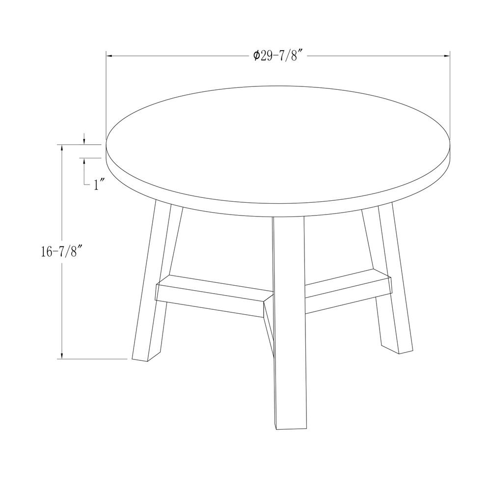 Walker Edison Furniture Company 30 In White Marble And Acorn Round Coffee Table Hdf30emctpc The Home Depot