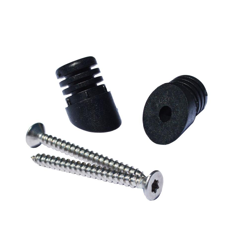 thumbnail image 2 of BLIKA 100-Pack Baluster Connectors For 3/4" Aluminum Deck Railings - Black Nylon Adapters With Screws 2 of 4