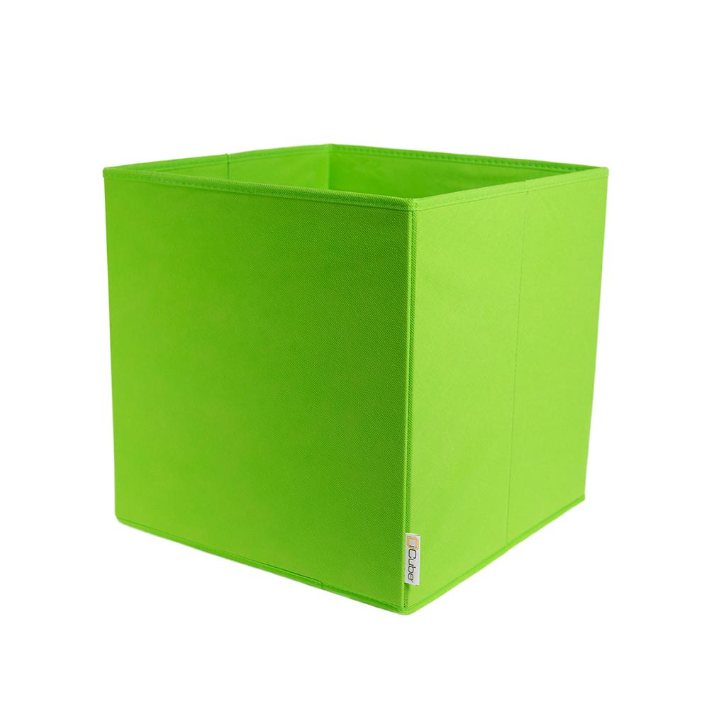 Icube Full Fabric Drawer 12 5 In X 12 5 In Lime Fabric Storage