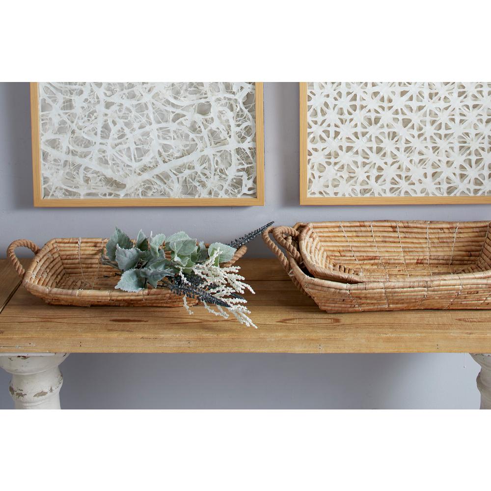 wicker tray with handles