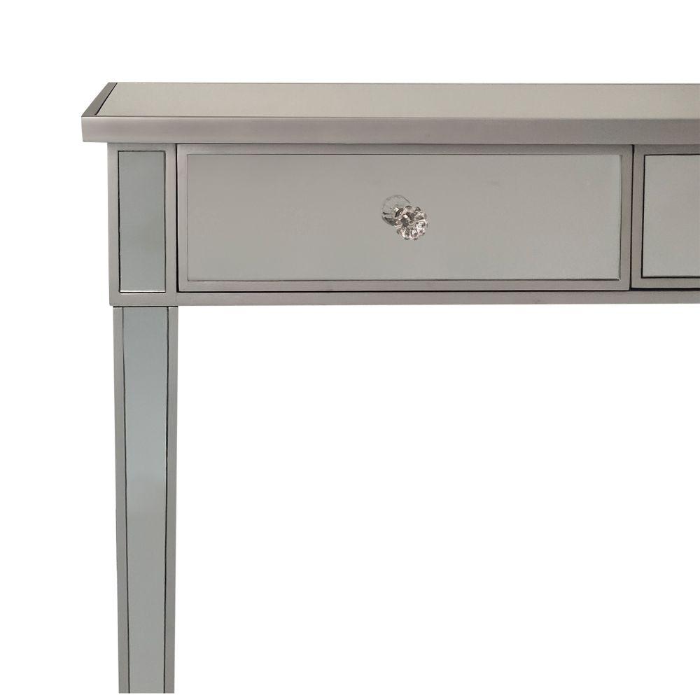 The Urban Port Mirrored Console Table Vanity Table With 2 Drawers
