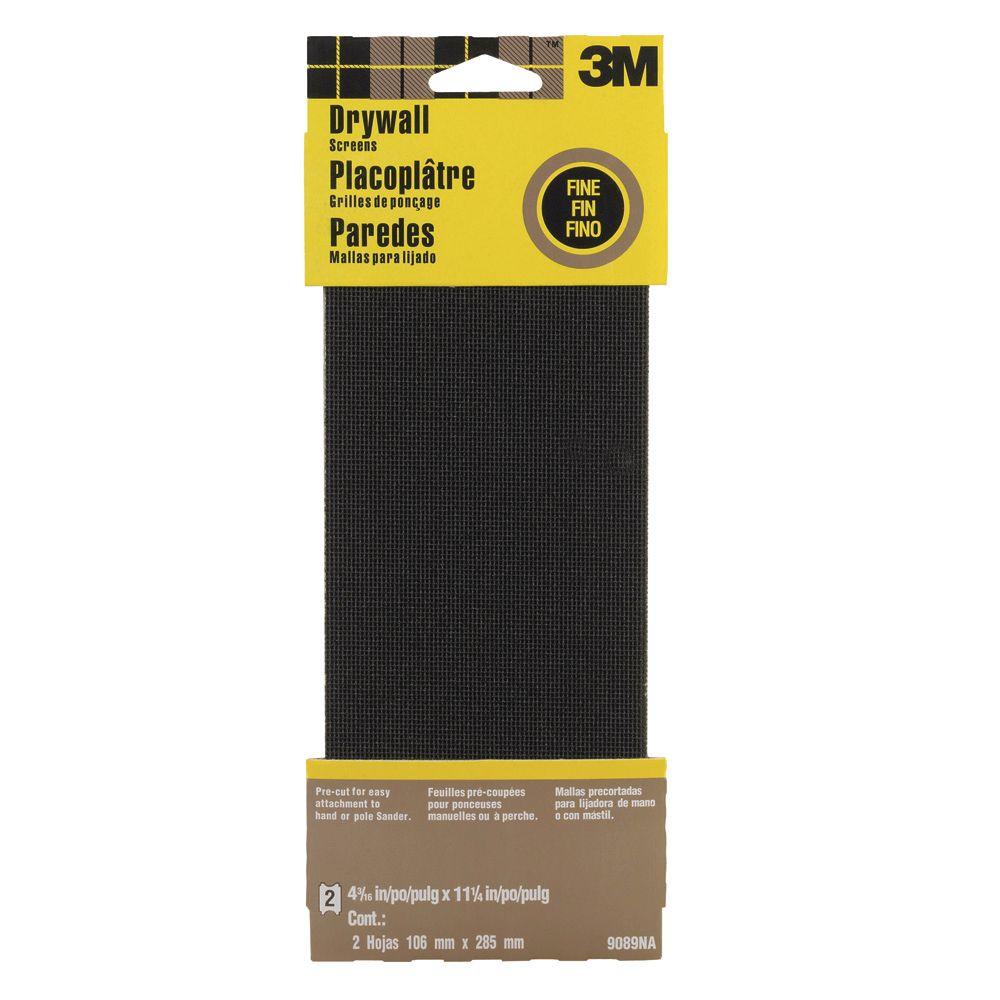 3M 41/4 in. x 111/4 in. Drywall Sanding Screens Fine (2Pack)9089NA