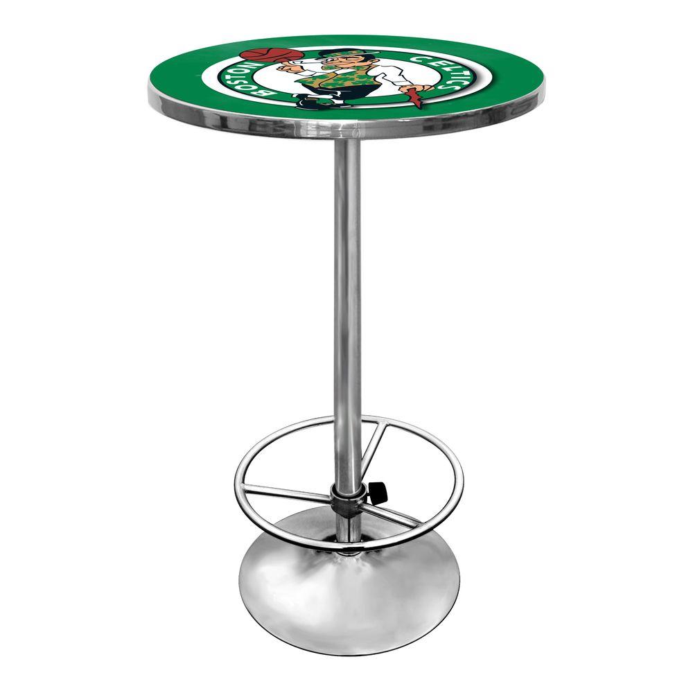 Trademark Nba Boston Celtics Chrome Pub Bar Table Nba2000 Bc The Trademark Nba Boston Celtics Chrome Pub Bar Table
