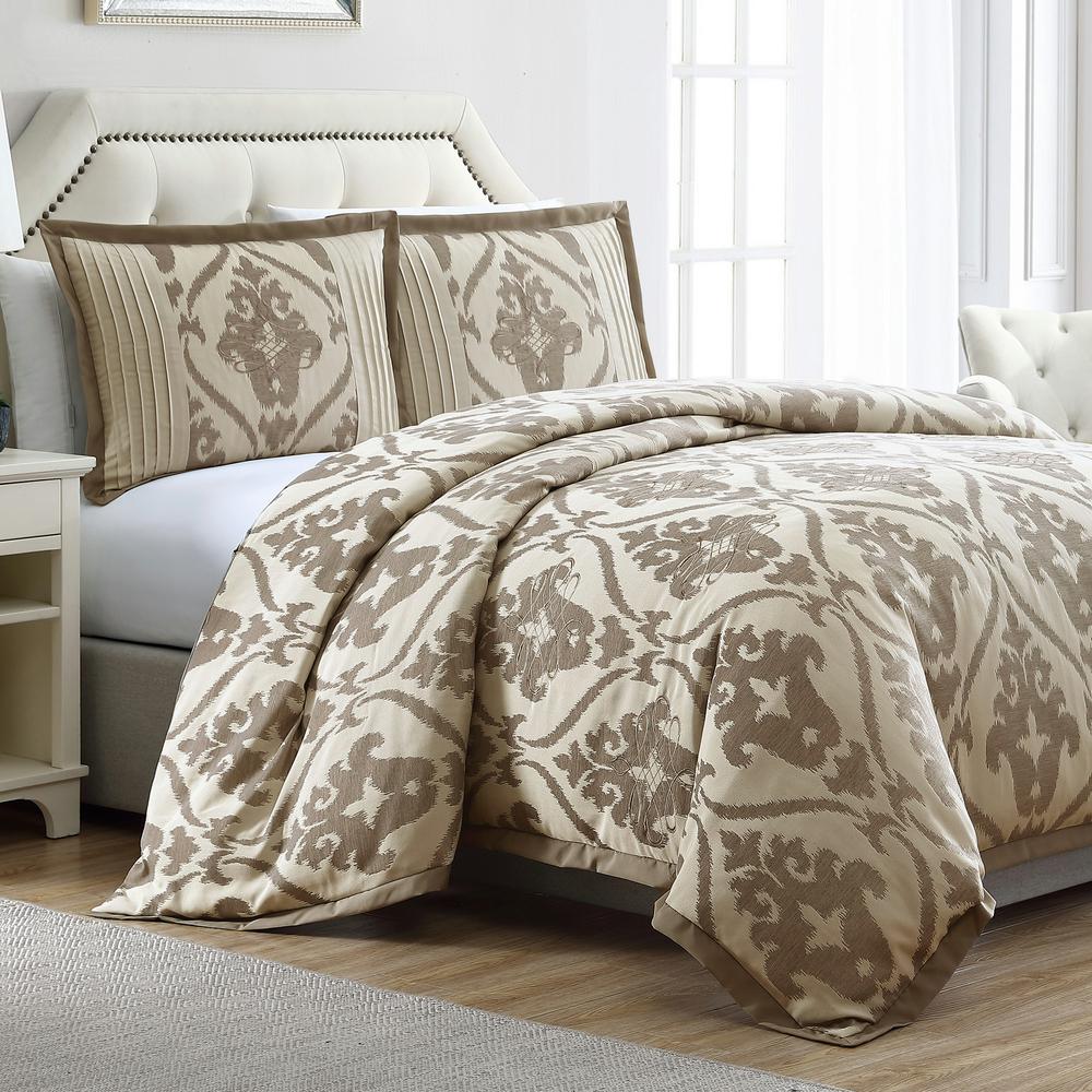 Amrapur Overseas 3 Piece Embellished Sophia Queen Duvet Set 3mfdvtfe Amrapur Overseas 3 Piece Embellished Sophia Queen Duvet Set