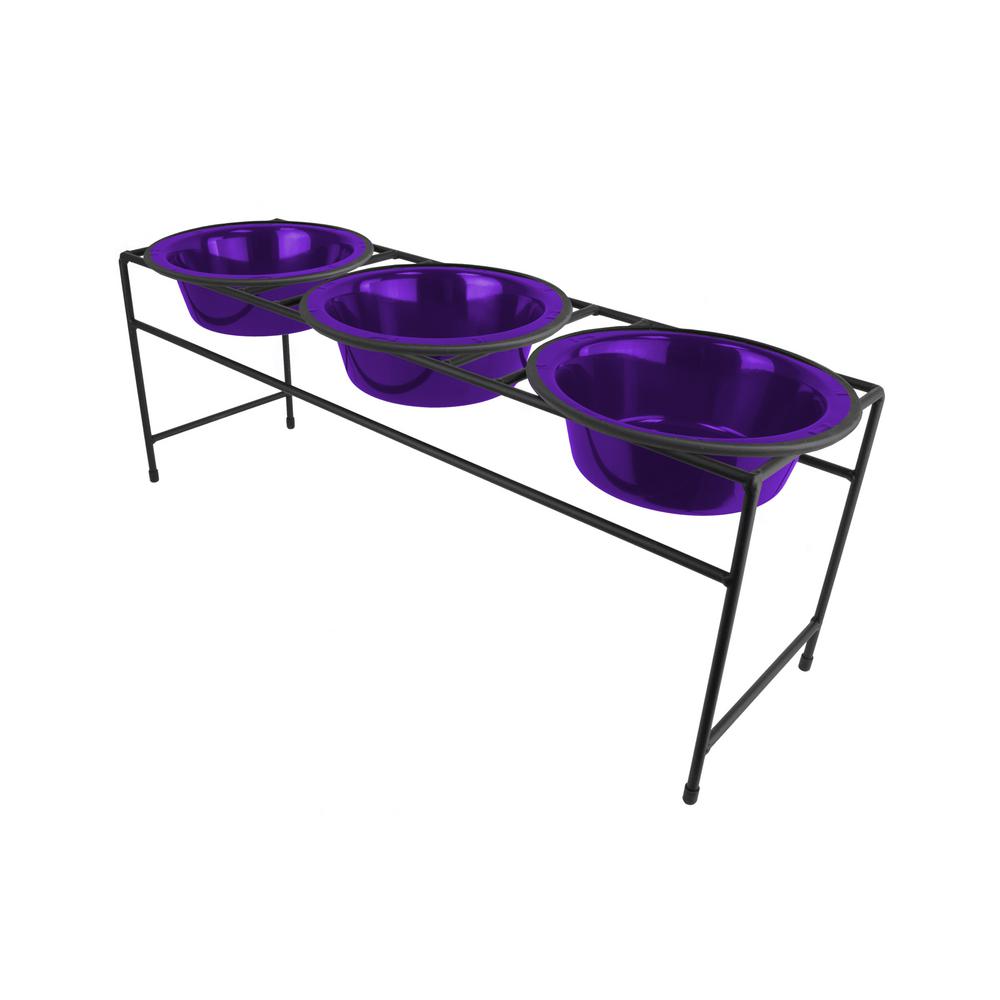 Platinum Pets Platinum Pets Modern Triple Diner Feeder With