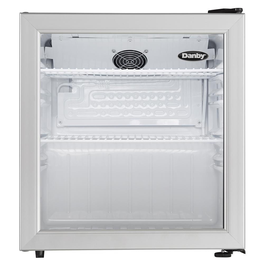 Danby 18 in W. 1.6 cu. ft. Glass Door Commercial Refrigerator in Black, Black With Stainless Steel Door